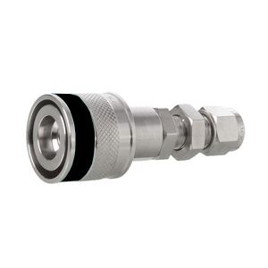 Schnellkupplungskörper 1/4" Klemmring und Schott, Edelstahl, Schwarz kodiert, Krytox