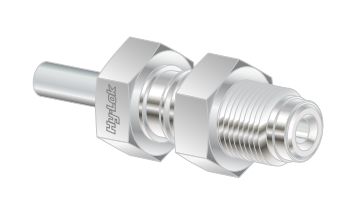 Schottverschraubung "High Flow" 1/4" ZCR male x 3/8" Rohrschweißende, Edelstahl