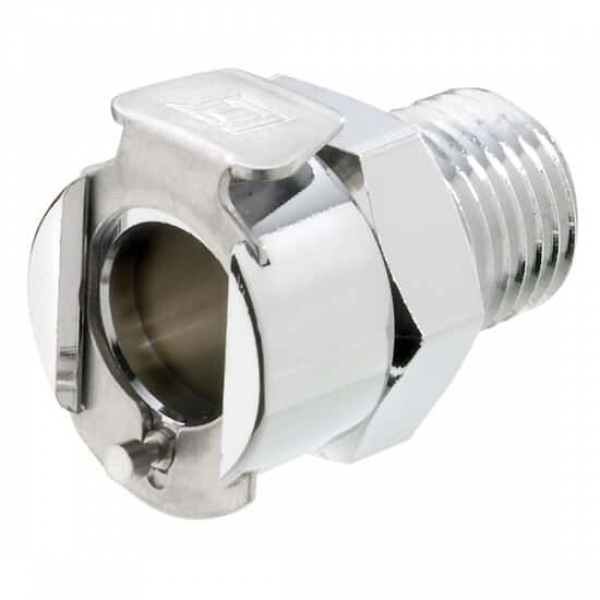 Schnellkupplungskörper, 1/4" BSPT, mit Ventil, Messing verchromt, VPE = 10 Stück