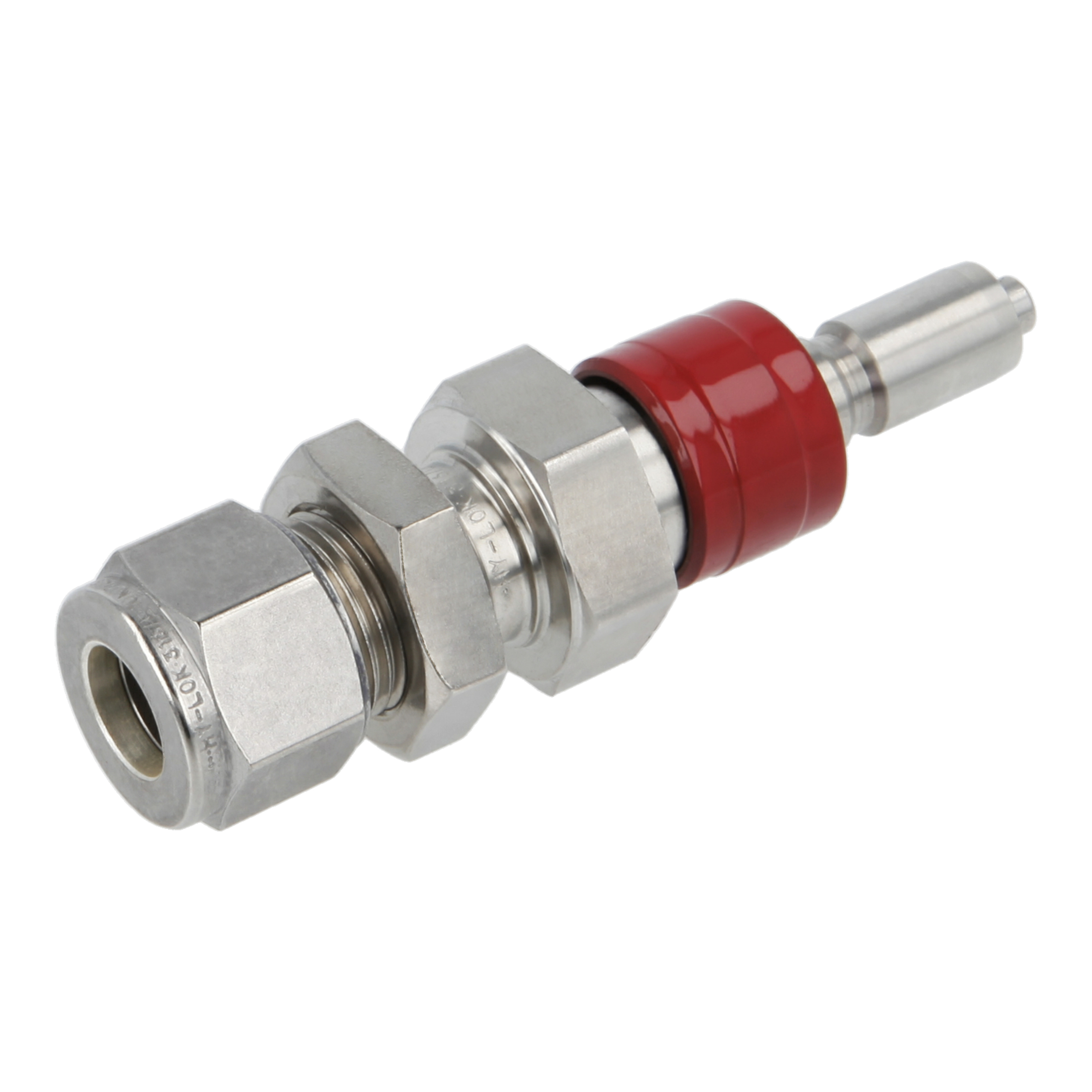 Schottschnellkupplungsstecker DESO 10mm Klemmring, Edelstahl, zweiseitig sperrend