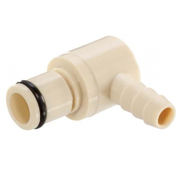 Schnellkupplungsstecker, Polypropylene, 1/4" Schlauchtülle, mit Ventil, VPE: 25 Stück