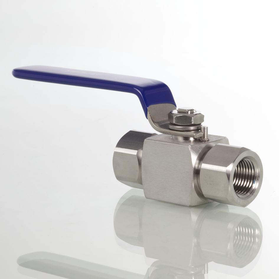 2-Wege-Kugelhahn, Edelstahl, 105-Serie, max.: 410 bar, PVDF, 10,0mm Bohrung, 1/4" NPT IG