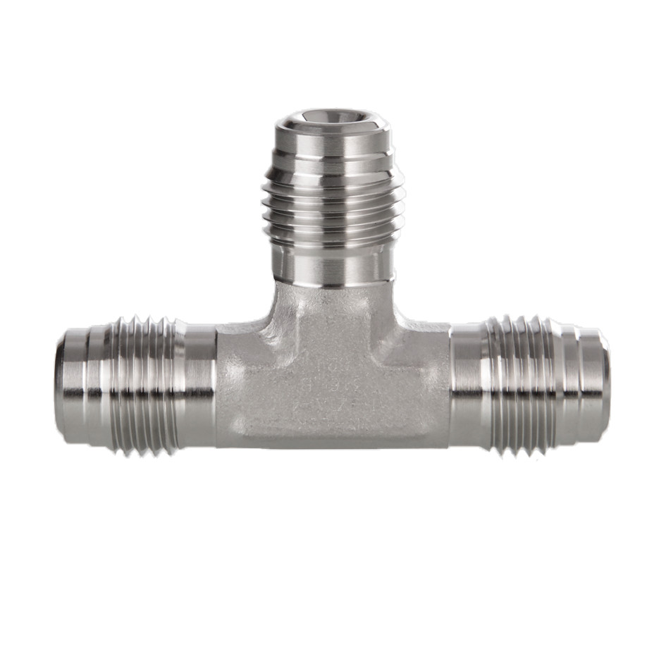 T-Stück "High-Flow", Edelstahl, 1/4" ZCR male